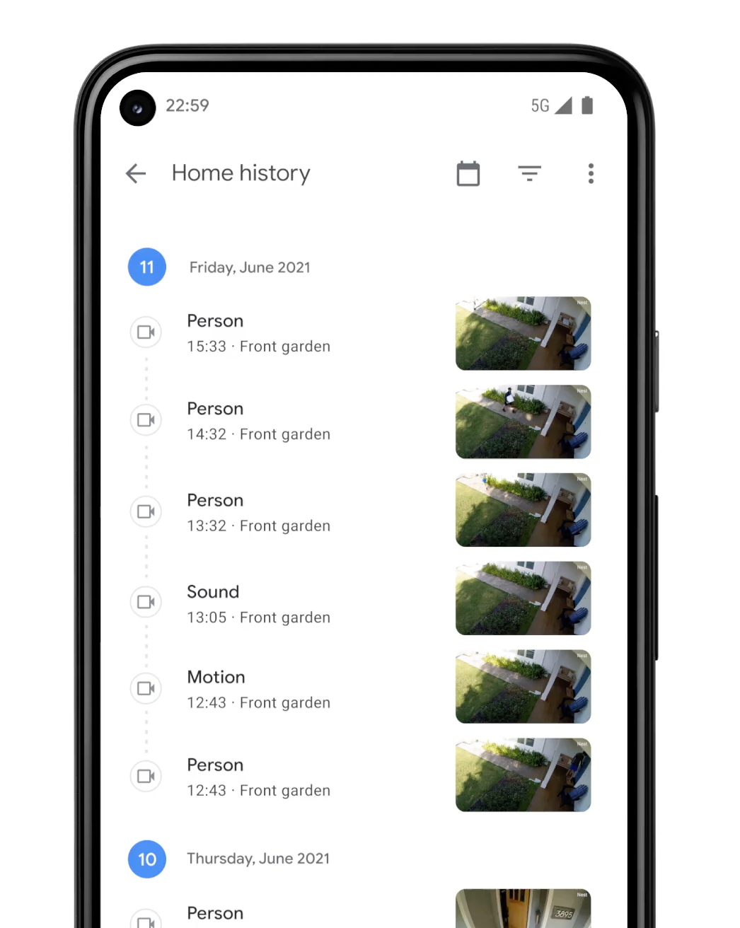 Nest Aware App and Motion Events